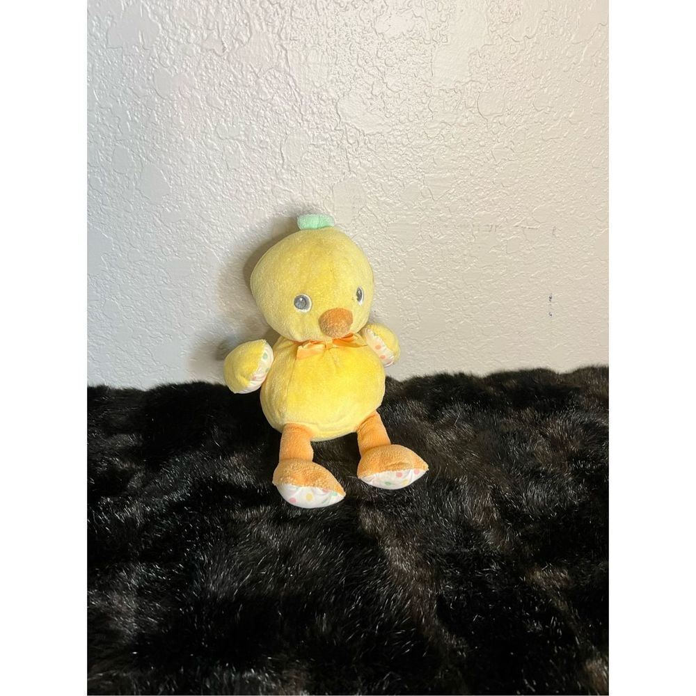 Magic Years Yellow Duck Chick Plush Polka Dots Stuffed Animal Baby Lovey